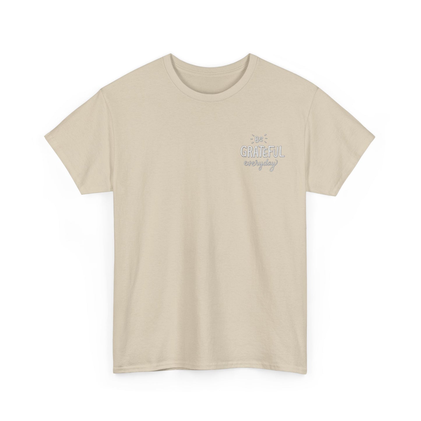 Camiseta Corazón Agradecido – “Begin Each Day With A Grateful Heart” Camiseta Inspiracional