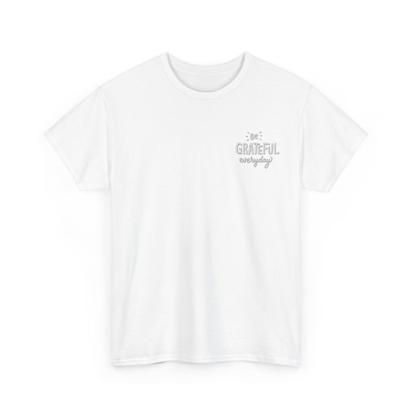 Camiseta Corazón Agradecido – “Begin Each Day With A Grateful Heart” Camiseta Inspiracional