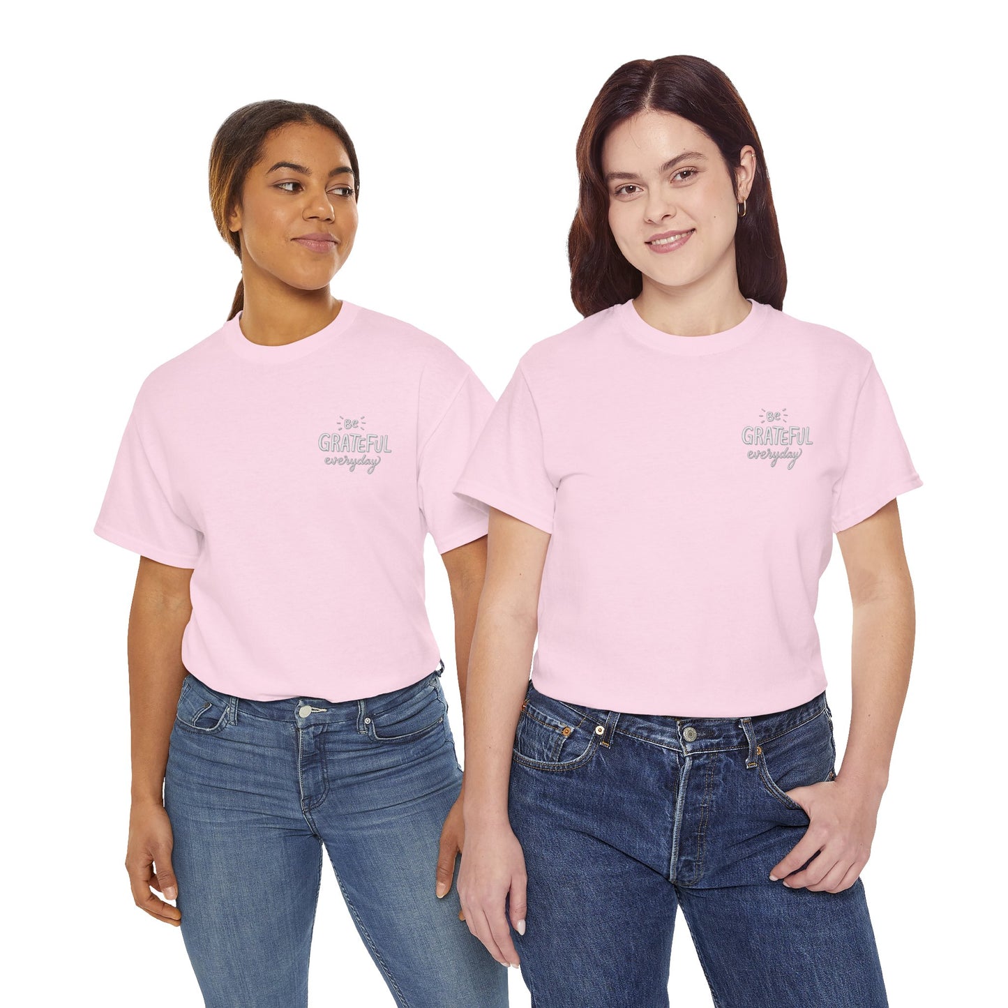 Camiseta Corazón Agradecido – “Begin Each Day With A Grateful Heart” Camiseta Inspiracional