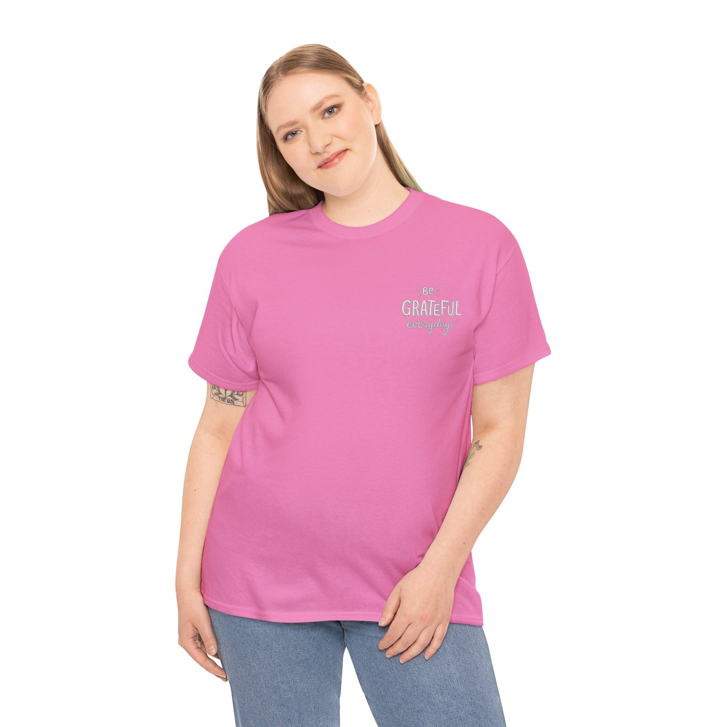 Camiseta Corazón Agradecido – “Begin Each Day With A Grateful Heart” Camiseta Inspiracional